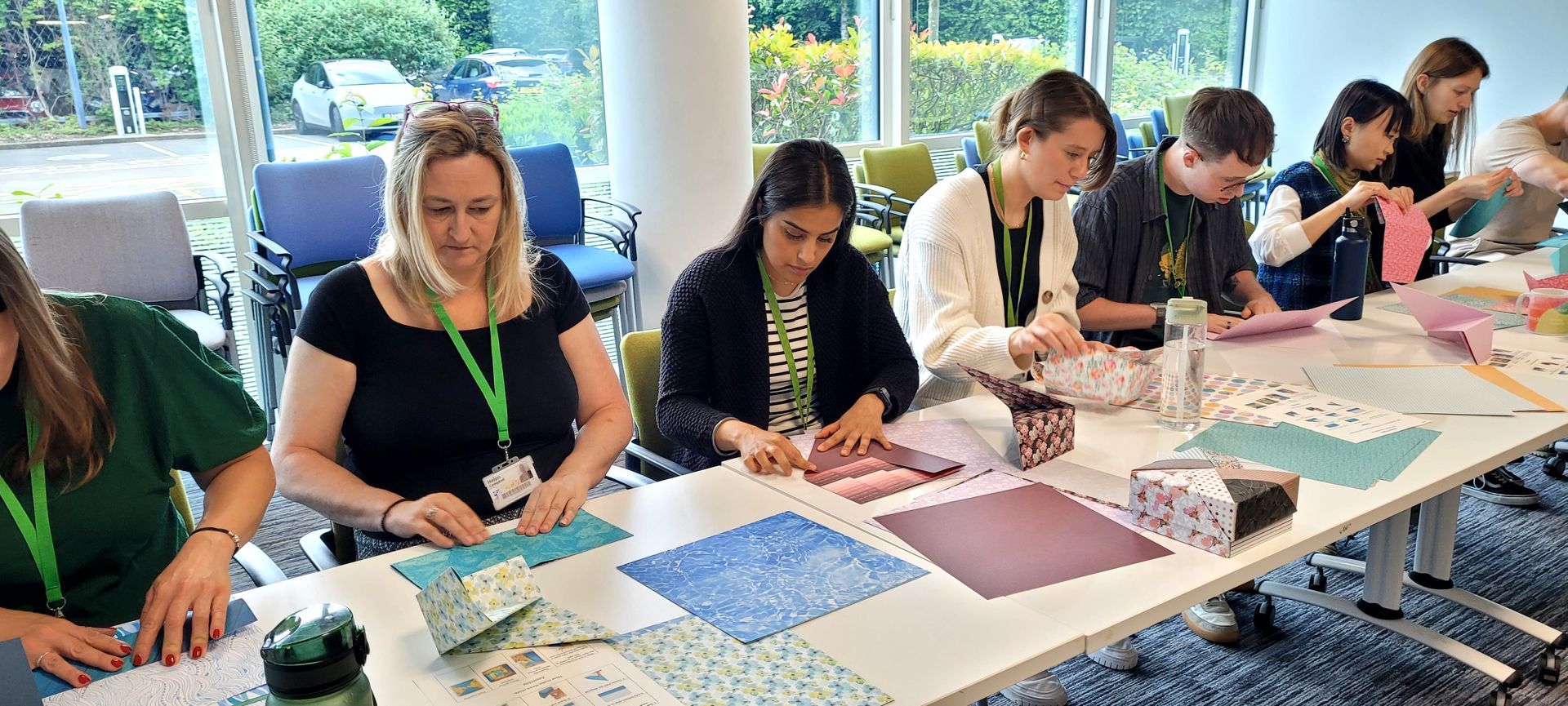 Origami in-person team building workshop with Ocado
