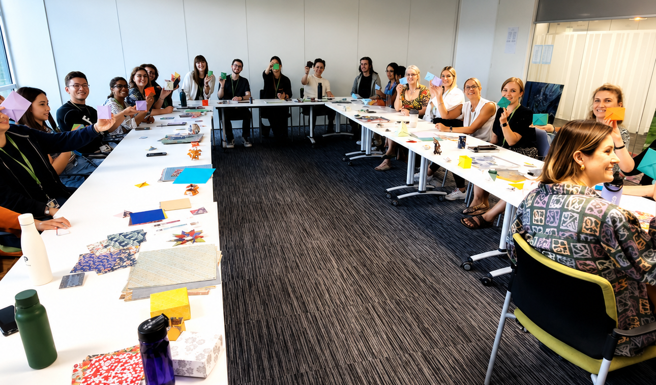 Origami team building workshop for Ocado Technology