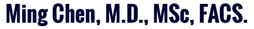 Ming Chen, M.D., MSc, FACS. Ming Chen, M.D., MSc, FACS.