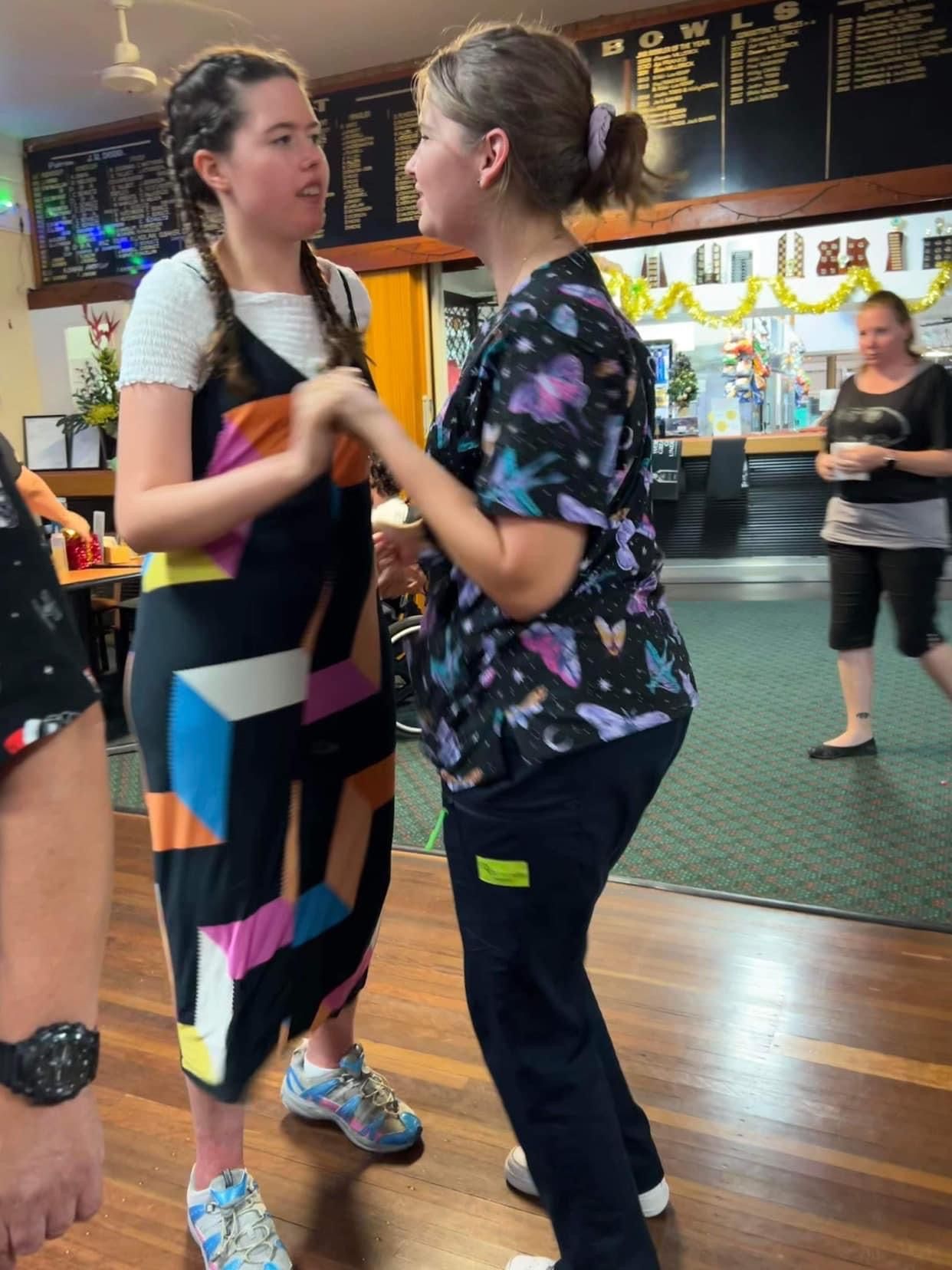 disabled woman with friend