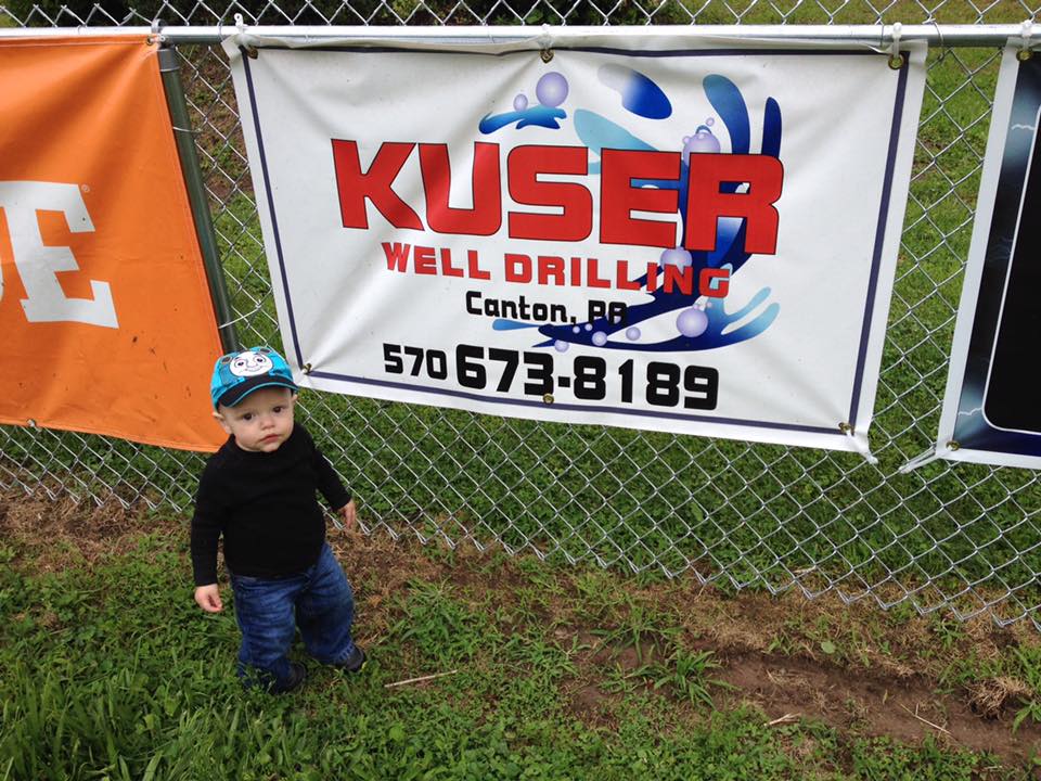 Tarpaulin and a Kid — Roaring Branch, PA — Kuser Well Drilling