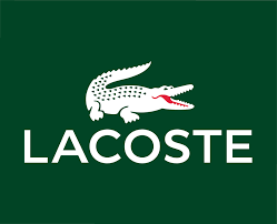 Lacoste logo: white crocodile over the brand name