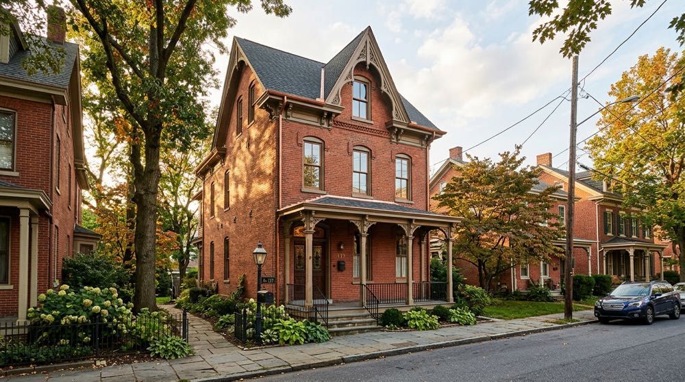 An industrial-era home with a new roof in Boyertown, Pennsylvania