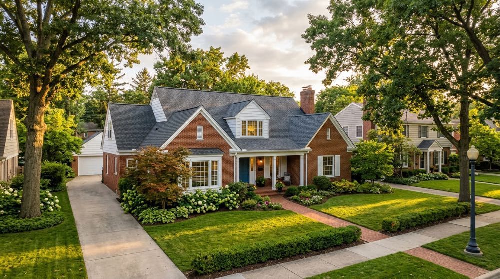 Wyomissing, Pennsylvania home with a new roof.