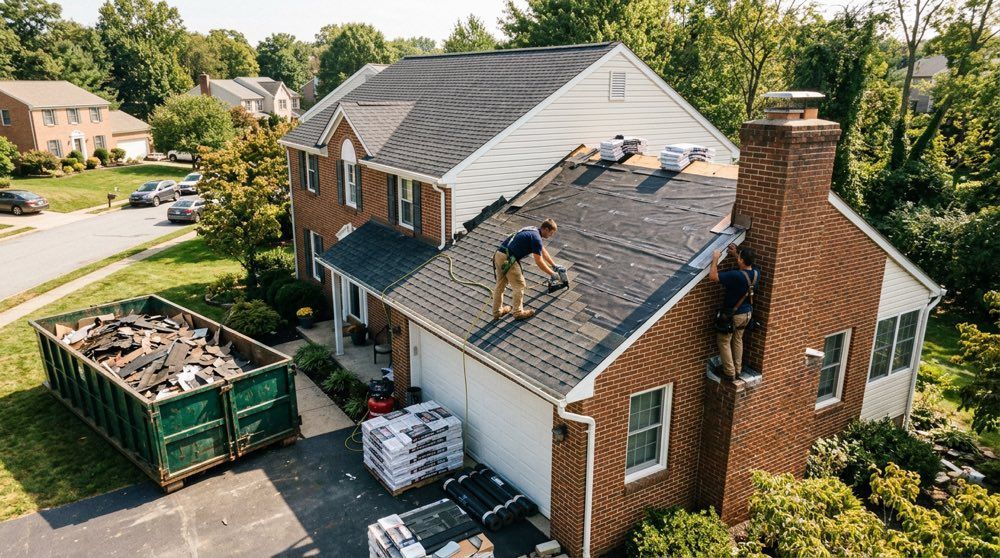 Roofing materials and crew labor during a Berks County, PA roof replacement — where the cost goes