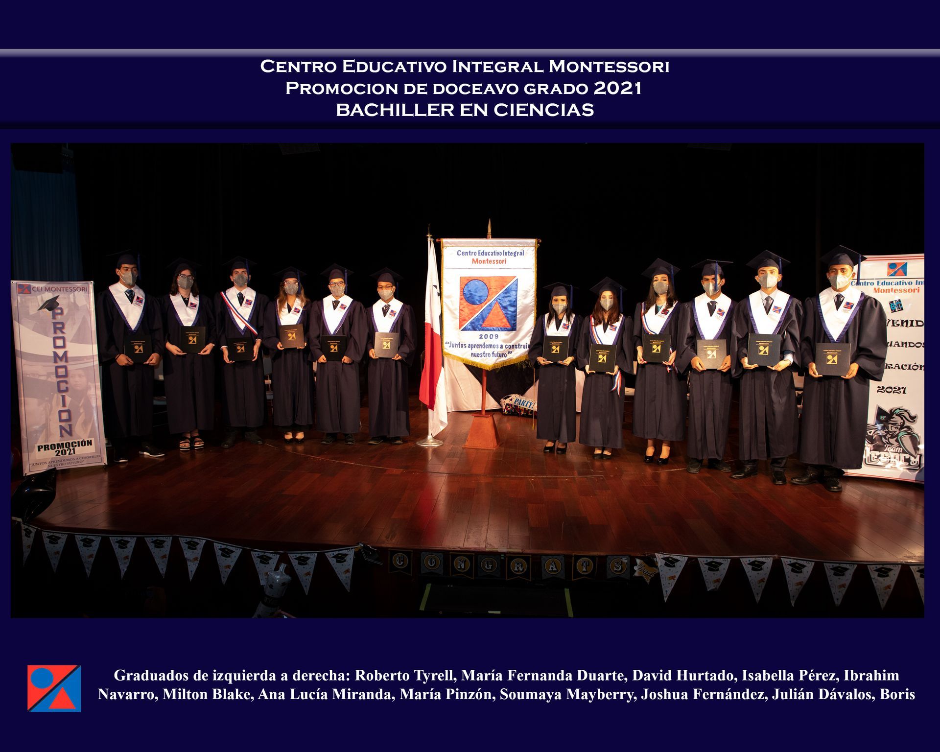 Graduación de bachilleres 2021 del Centro Educativo Integral Montessori 