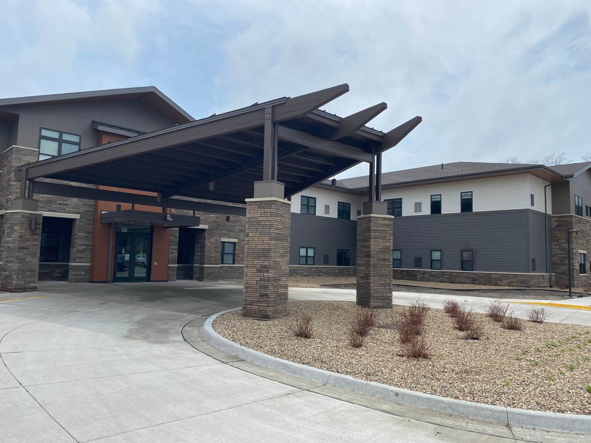 Wellspring Living Health Center outside entrance view located at Friendship Village