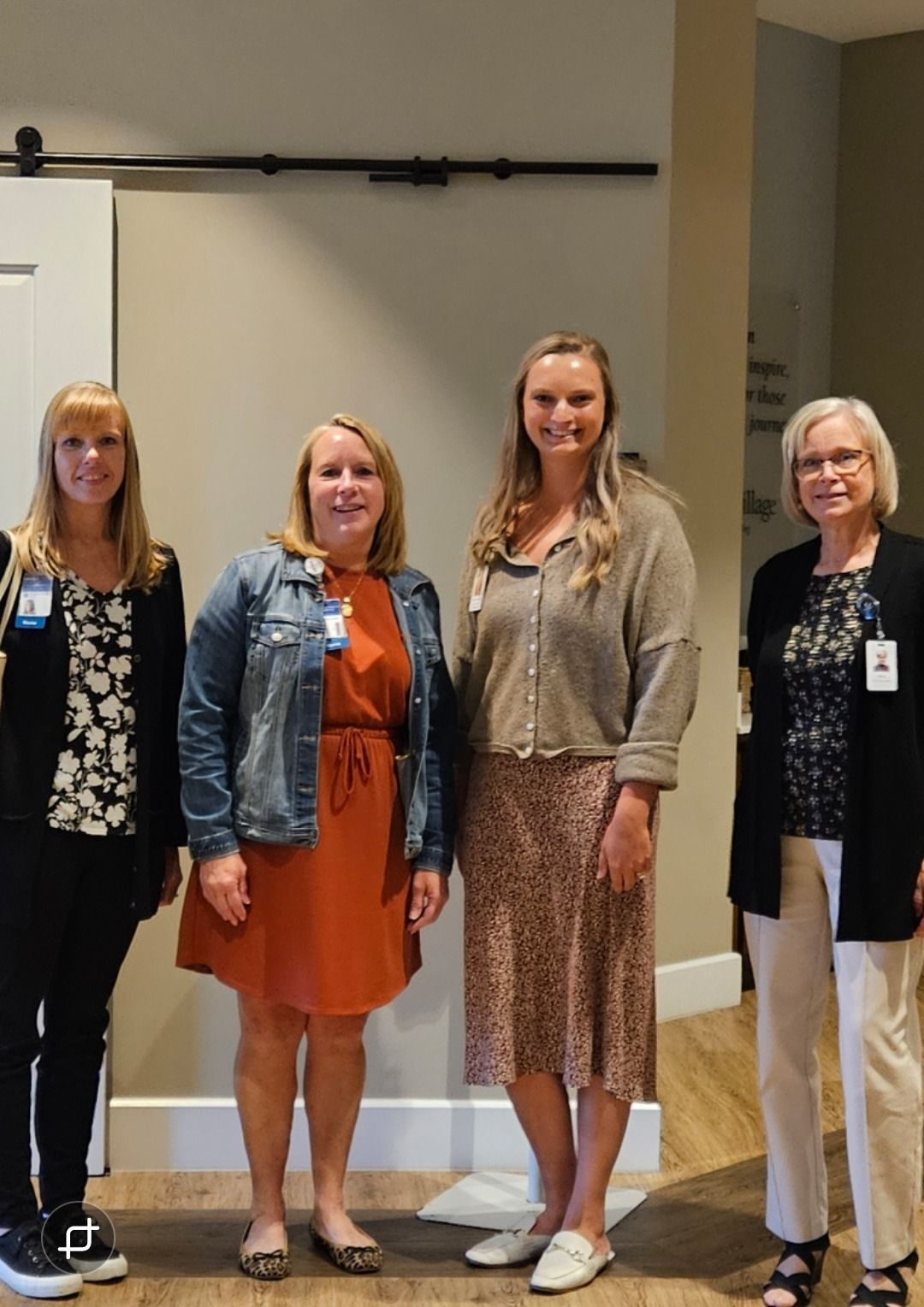We had two professionals from Care Management from Unity Point visit and your our beautiful buildings!  Thank you Lisa Solberg for accepting our invitation to Walk in Friendship!