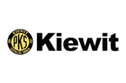 PKS Kiewit logo with black and gold circular emblem and bold black text on white background