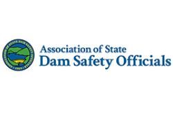 Association of State Dam Safety Officials logo with blue text and green circular emblem