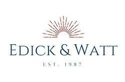 Edick & Watt logo with a sunburst above the name and “Est. 1987” below