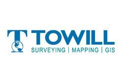 Towill logo in blue with globe icon and text “SURVEYING | MAPPING | GIS”
