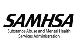 The logo for the substance abuse and mental health services administration.
