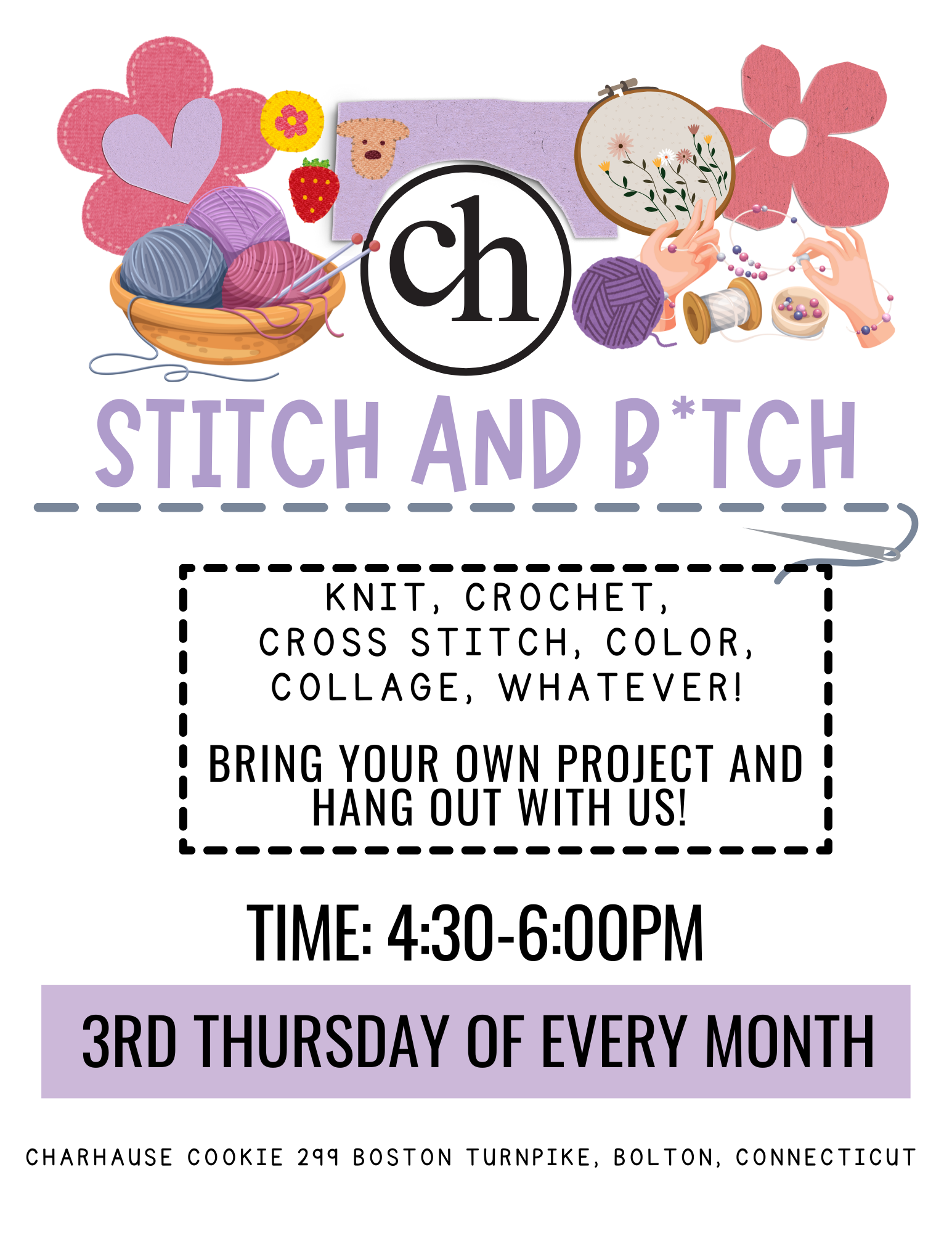 Stitch and Bitch Flyer