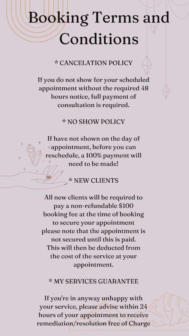 Booking Terms and Conditions