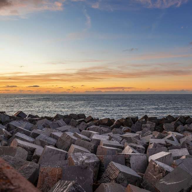 Revetment Using Large Granite Rocks