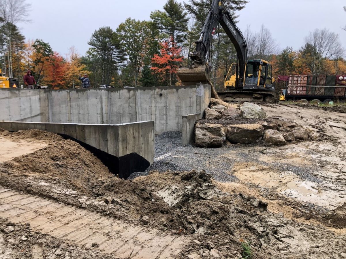 House lot grading, excavation, and foundation for Windham Maine build done by A.R. Cail.