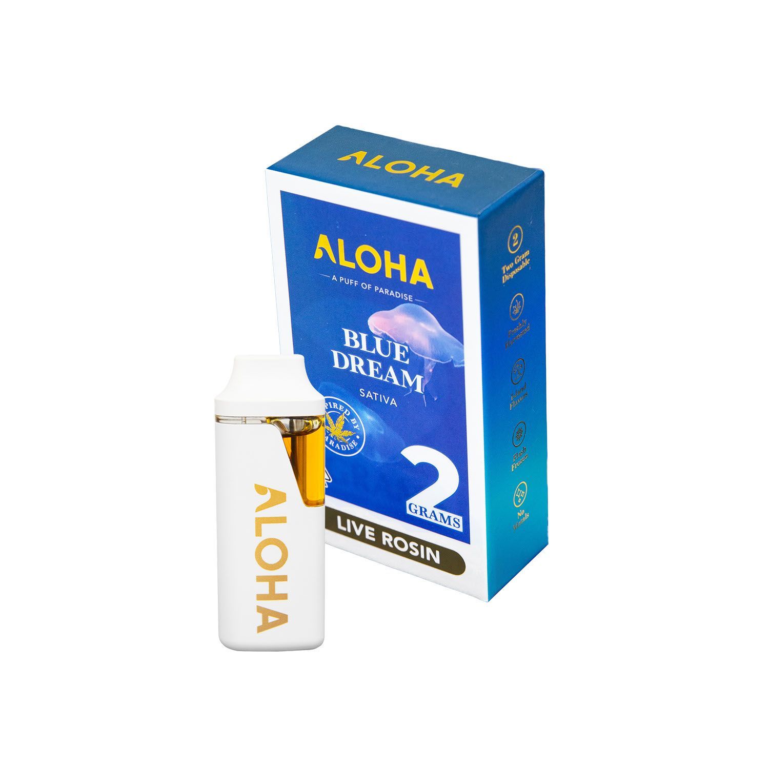 Aloha 2g THC Disposable Rosin Paradise Pens