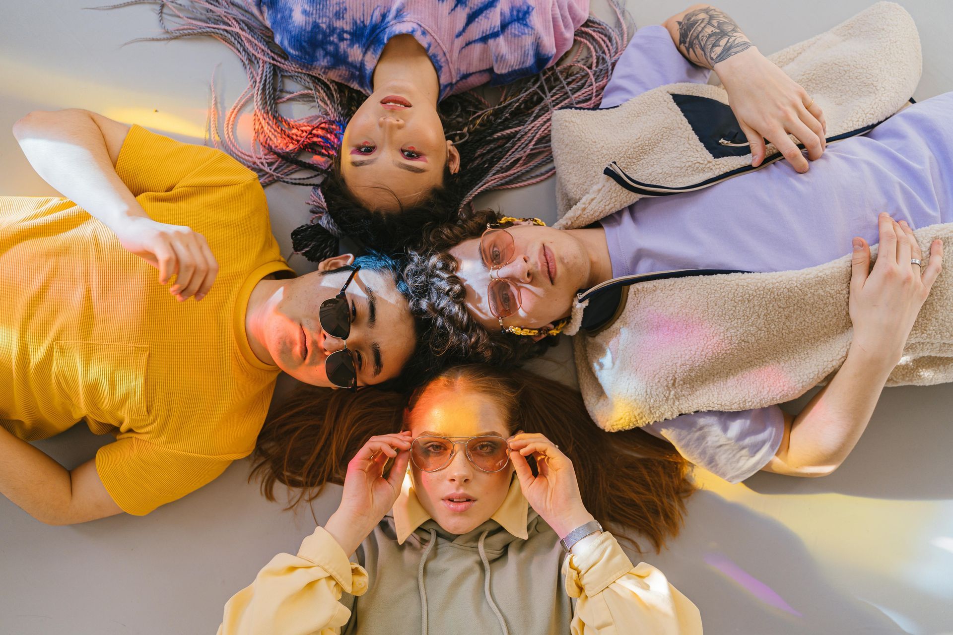 teenagers chilling
