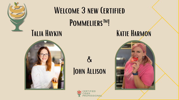 New Certified Pommeliers Talia Haykin, Katie Harmon and John Allison