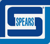 Blue and white Spears logo with stylized S icon and the word &ldquo;SPEARS&rdquo; in the center