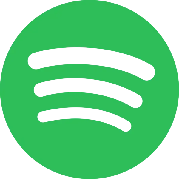 Spotify logo: white sound waves on a green circle