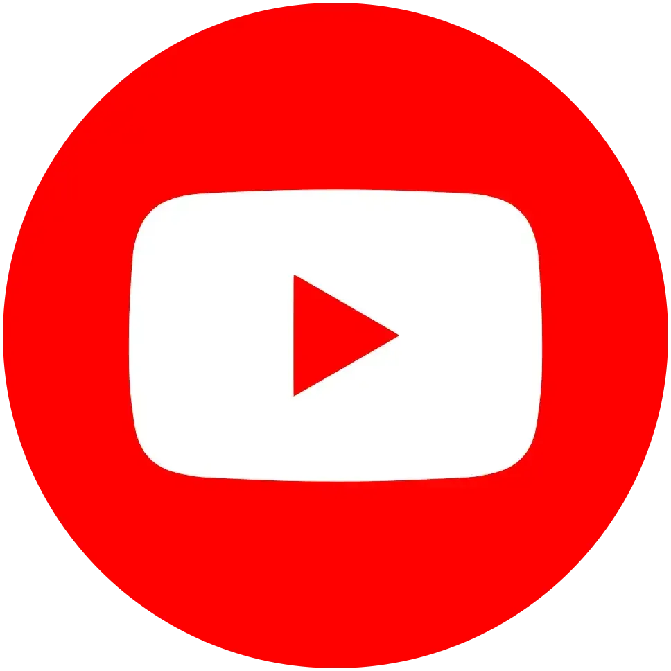 YouTube play button logo in red, white, and red triangle