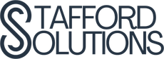 Stafford Solutions logo in black with stylized S and bold uppercase text