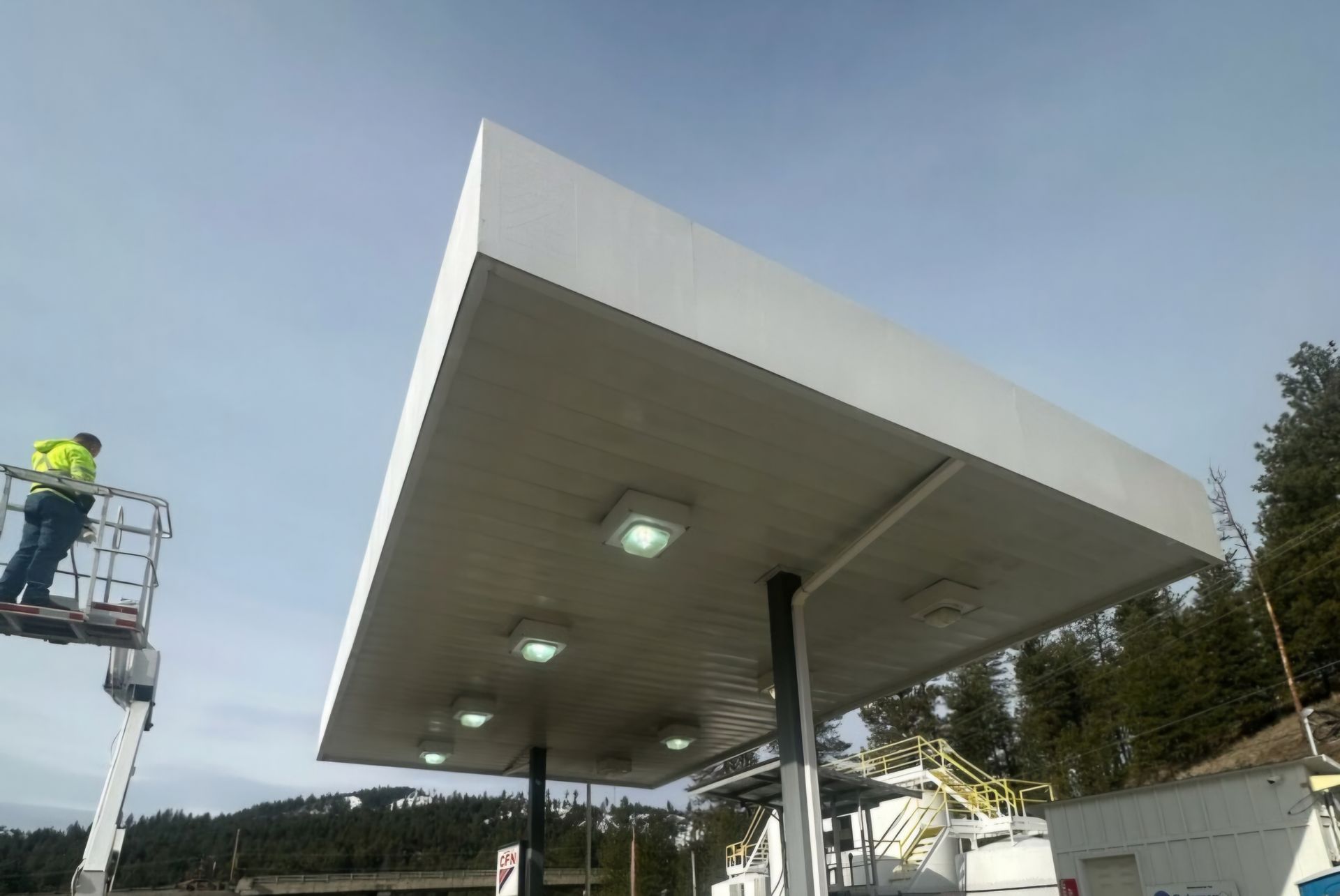 fueling service station canopy