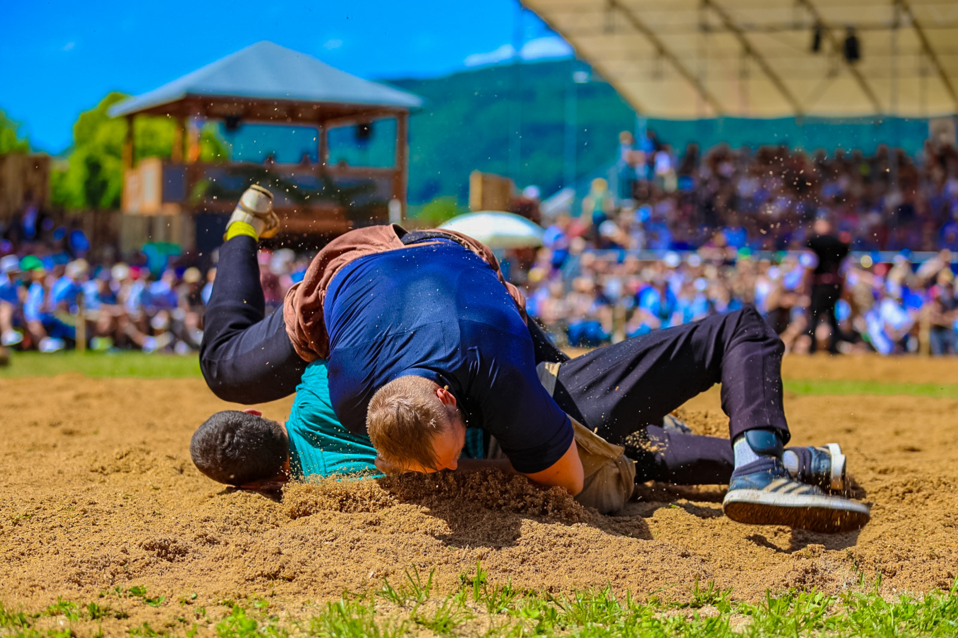 Adrian Odermatt mit Kranz