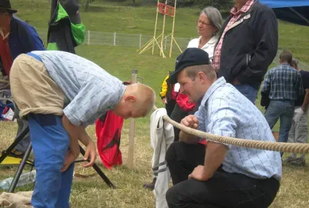 Adrian Odermatt in jungen Jahren beim Schwingen