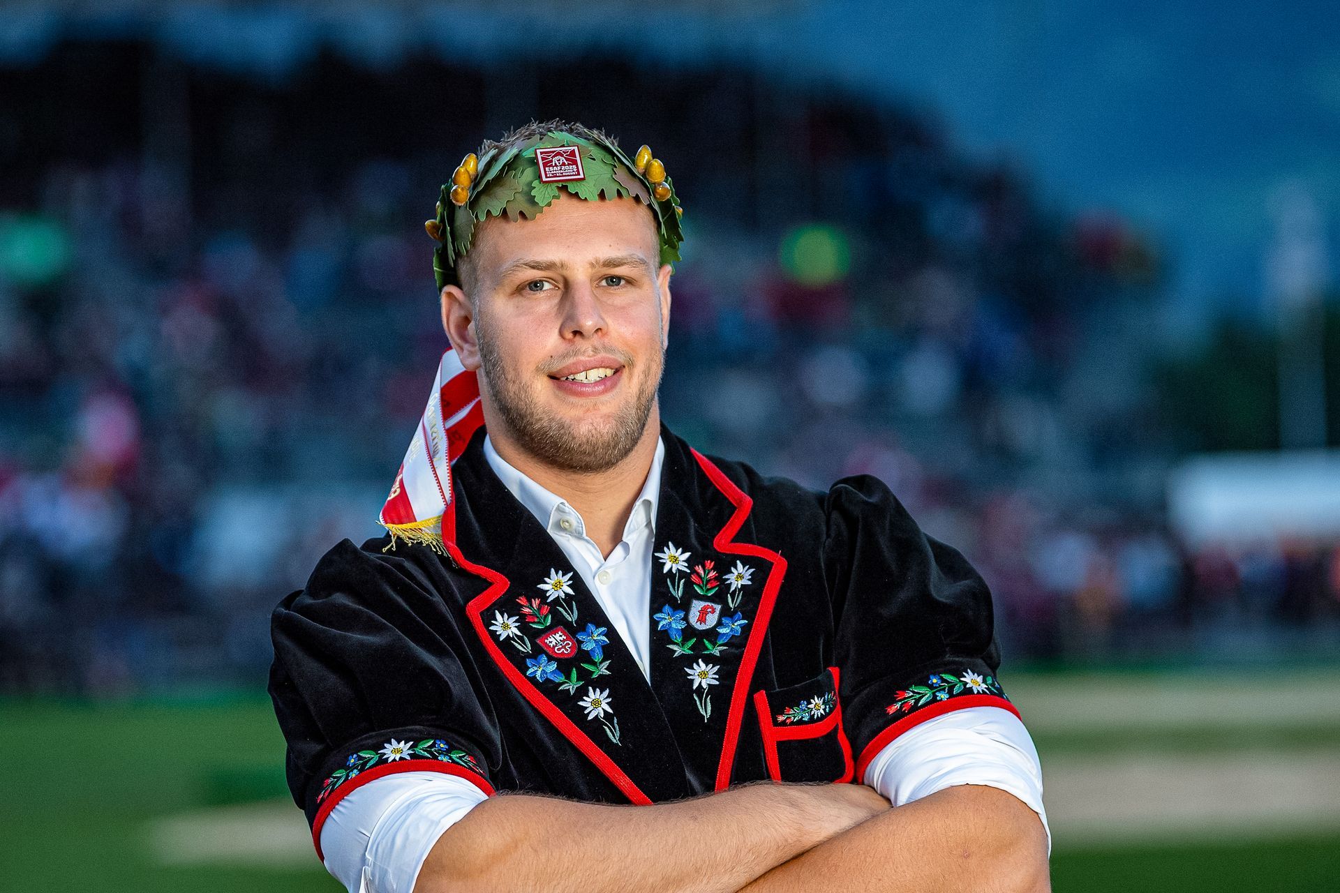 Adrian Odermatt mit ESAF 2025 Kranz