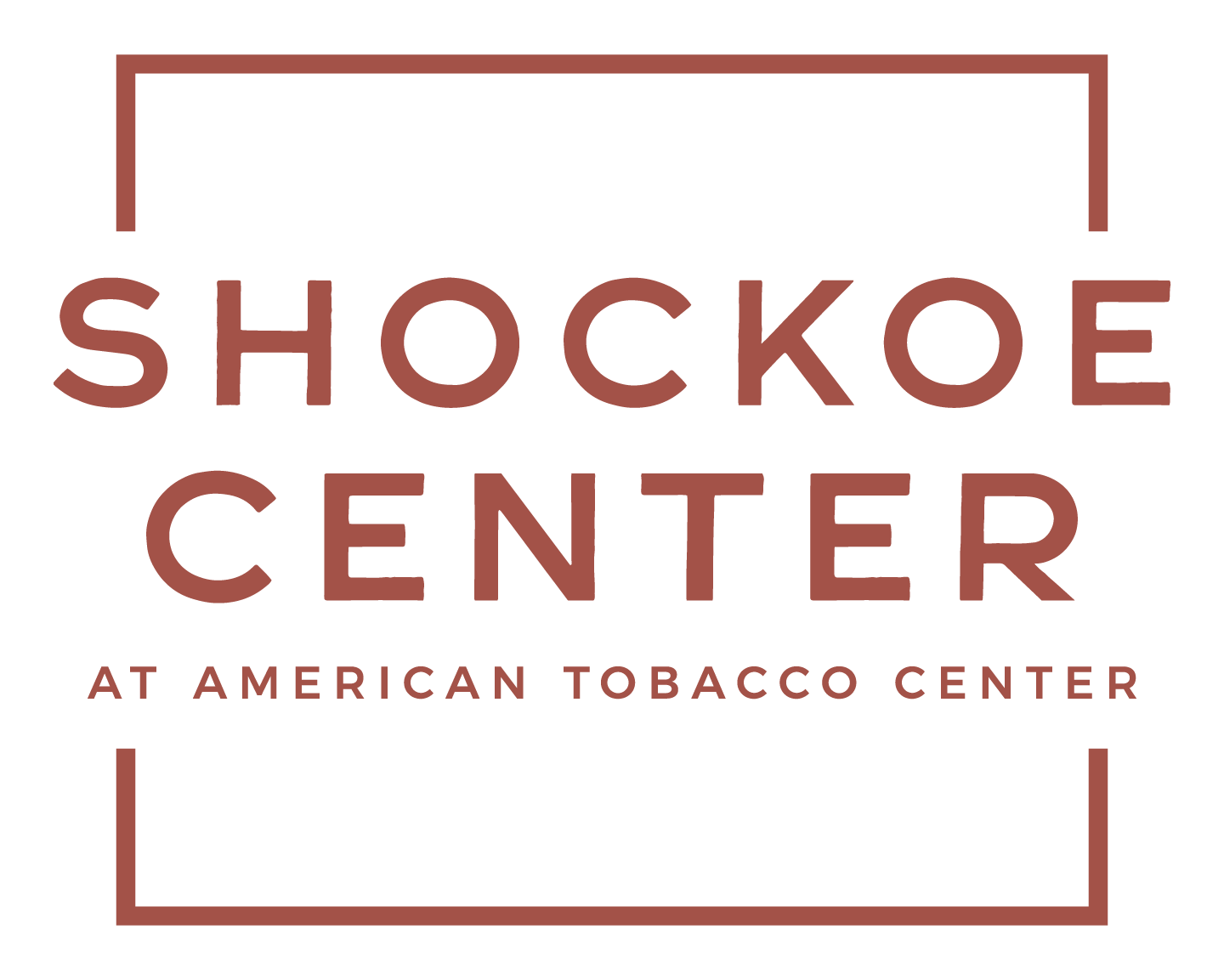 Logo for Shockoe Center at American Tobacco Center in brown.
