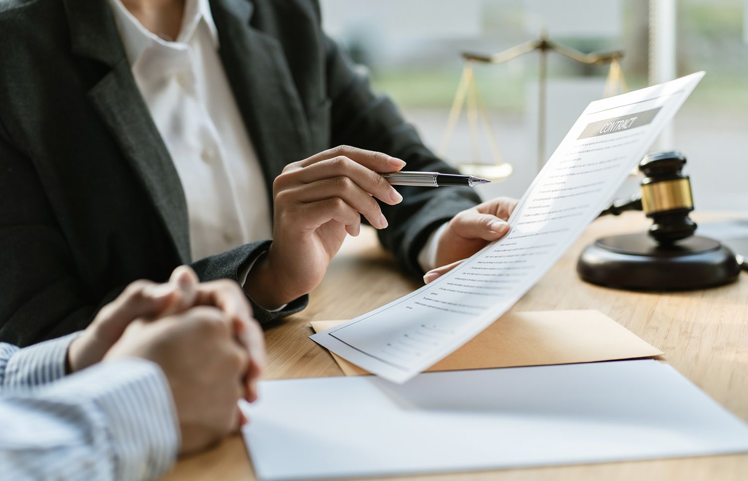 Lawyer and Client Consultation — Victorville, CA — The Law Office of Kerrie C. Justice Inc, A.P.C. Lawyer and Client Consultation — Victorville, CA — The Law Office of Kerrie C. Justice Inc, A.P.C.