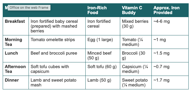 Iron Rich Food Suggestions for babies | Growlife Medical