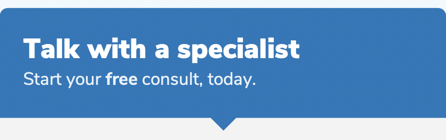 Blue button with white text: 