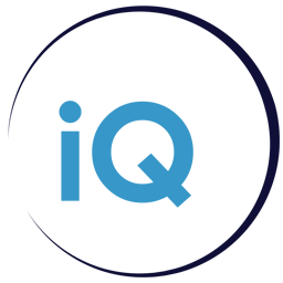 Moonlight iQ logo in black and blue with a circular outline around “iQ”