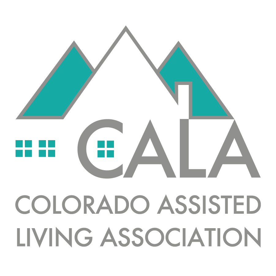 Logo: Teal and gray mountains over the letters