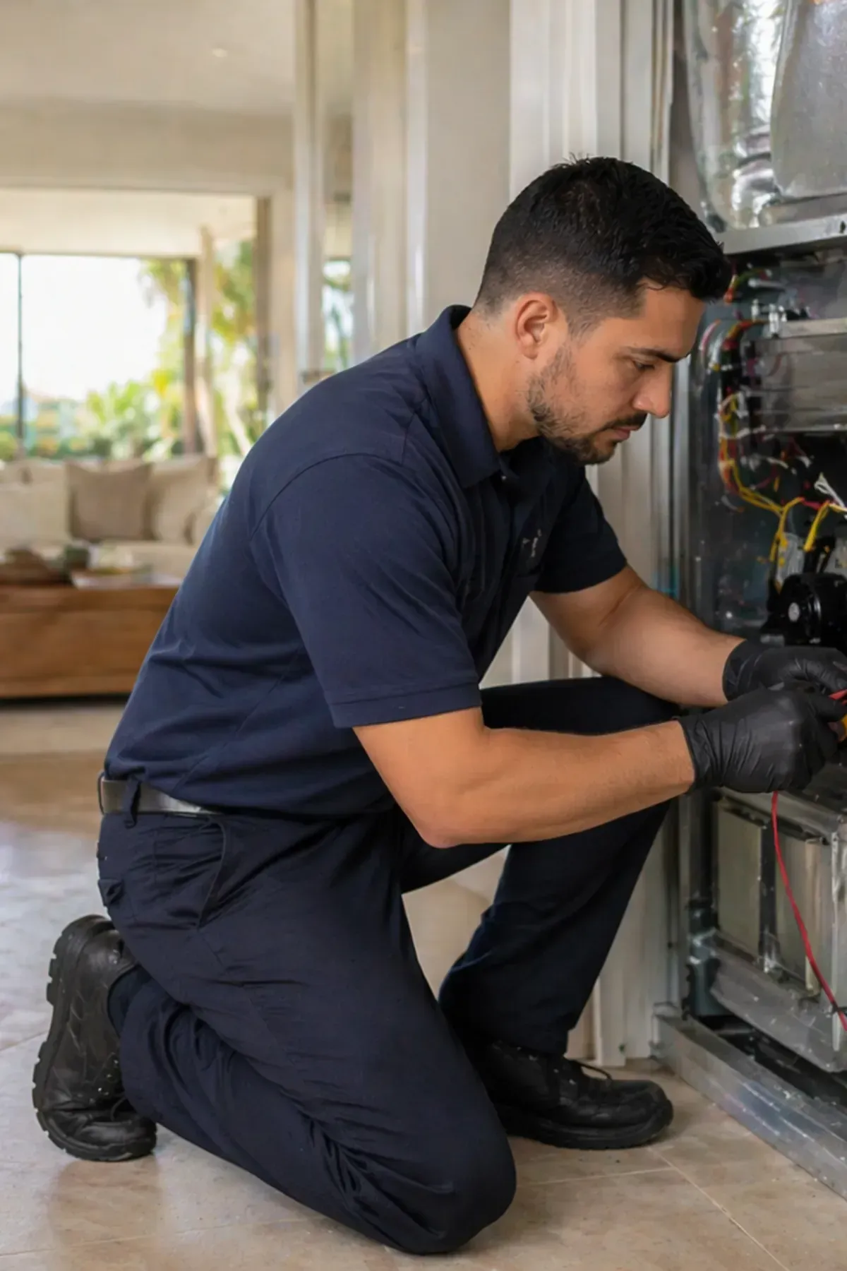 furnace repair service Pflugerville technician conducting maintenance