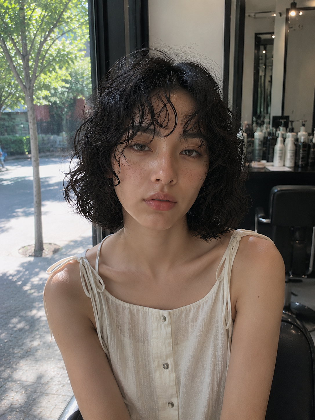 Asymmetric hippie perm Yuna Seoul Bymond