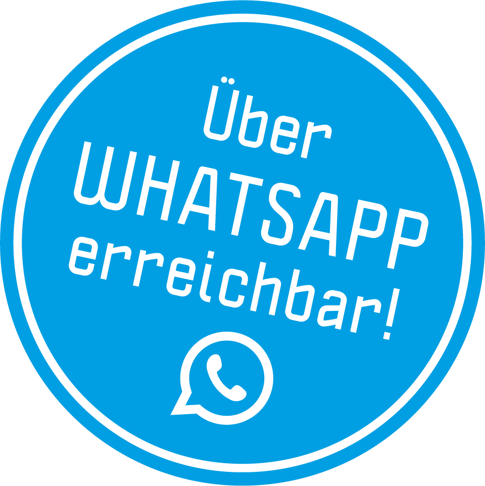 Auch über WhatsApp erreichbar Auch über WhatsApp erreichbar