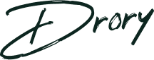 Black handwritten signature reading “Drory” on a white background