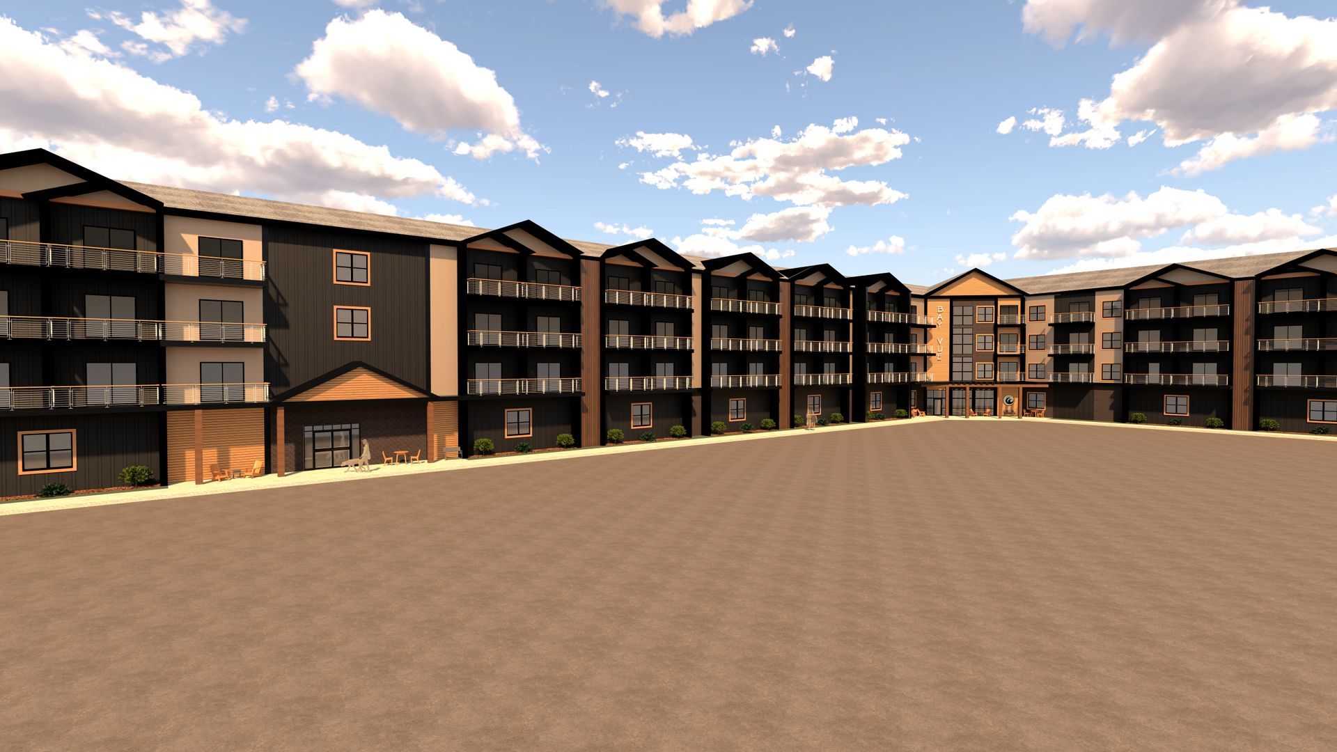 Bay Vue Rendering of apartment building 