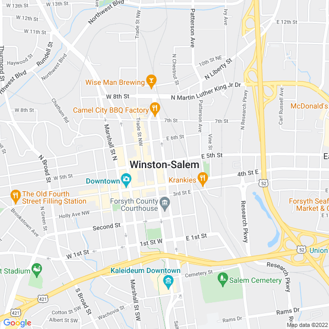 Map of business location