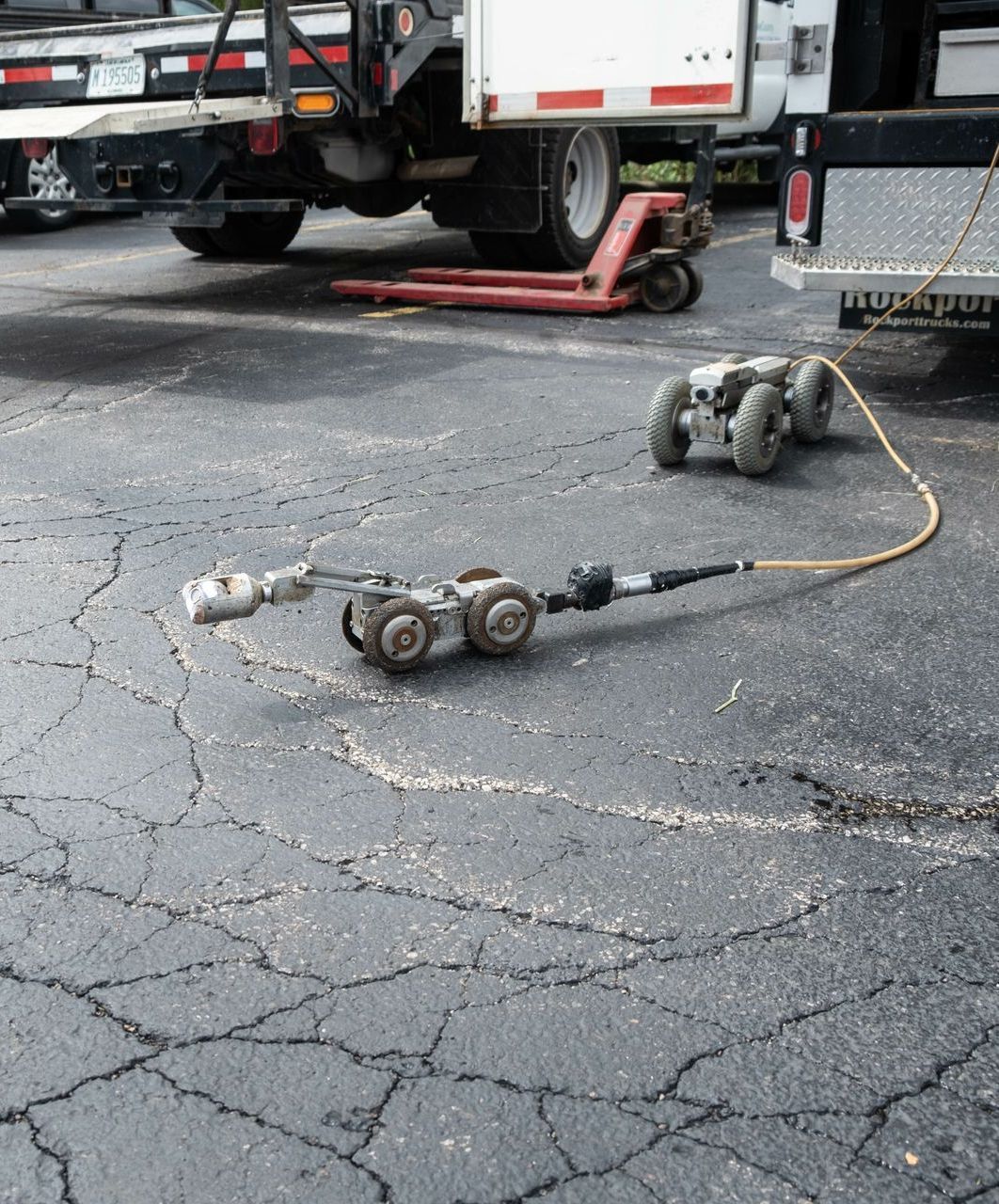Vacuum Tanker Cleaning a Drain