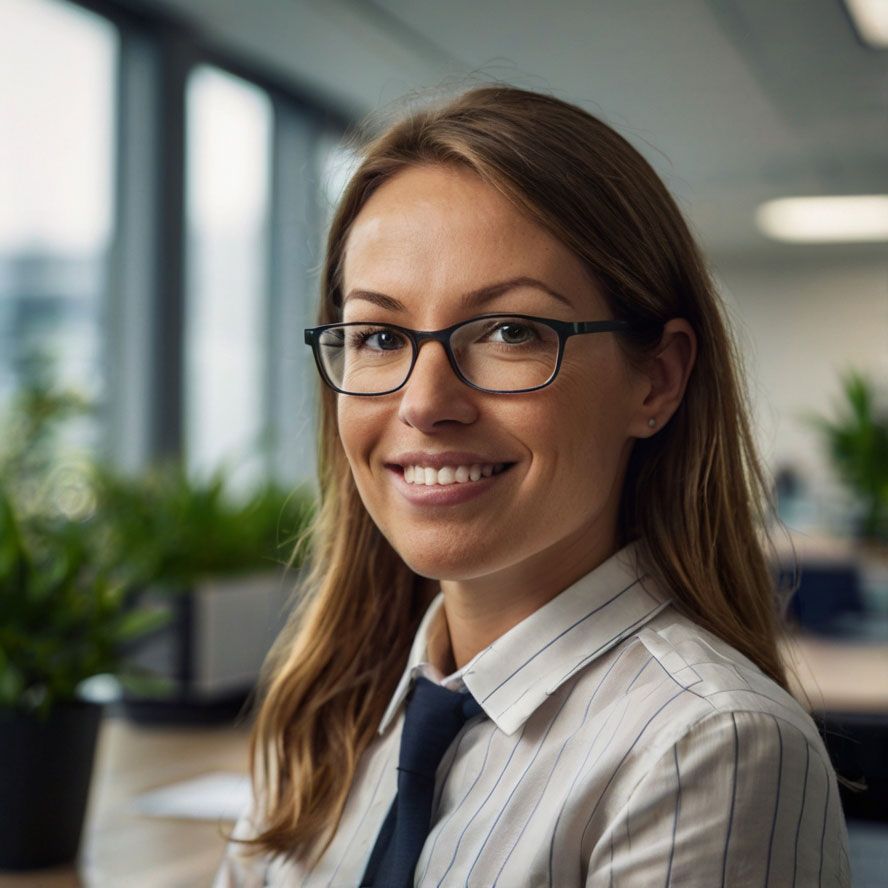 Businesswoman in an office, showcasing professionalism for SSX Group Security Services.
