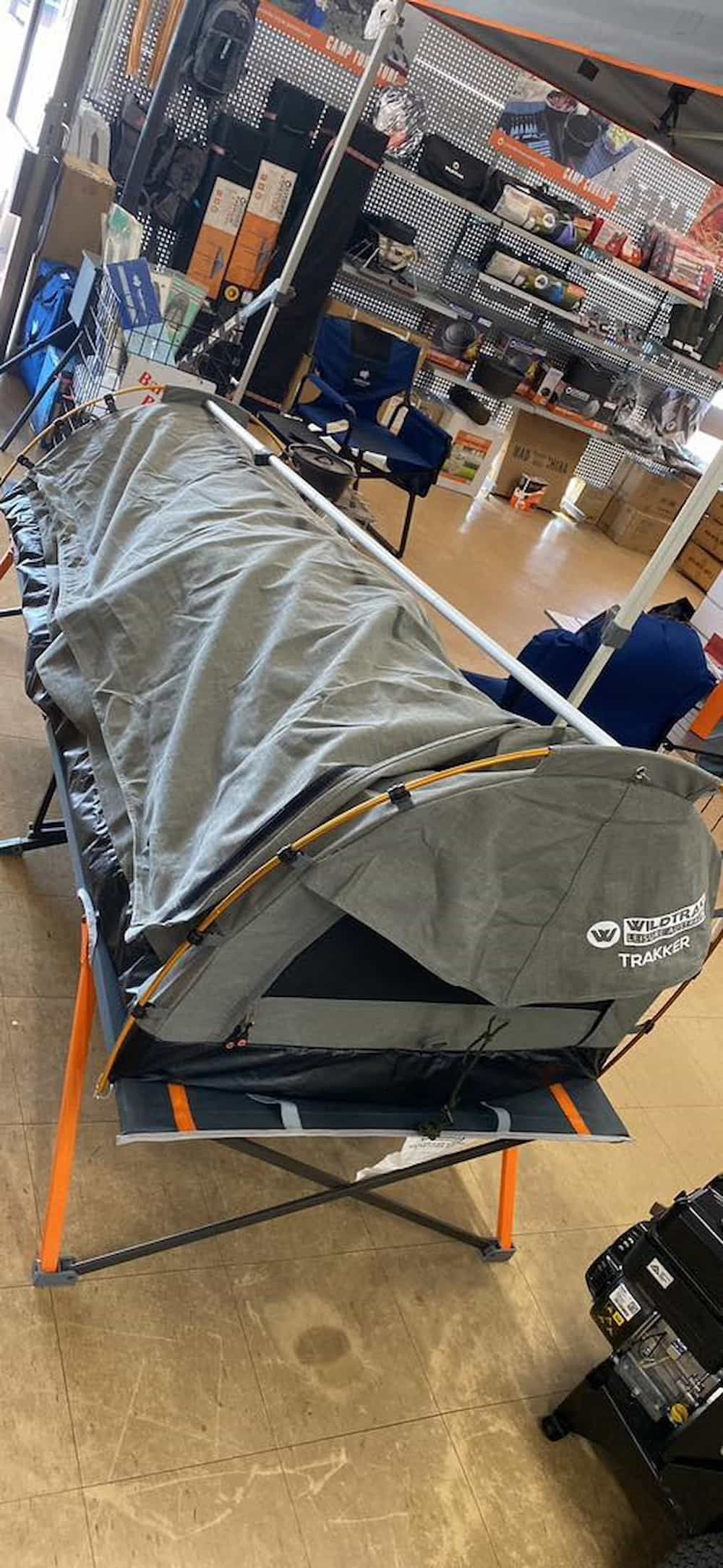 A Tent Is Sitting On Top Of A Table In A Store — Posties Caravans Boats Small Engines Inverell In Inverell, NSW