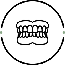 An illustration of a tooth with a medical symbol