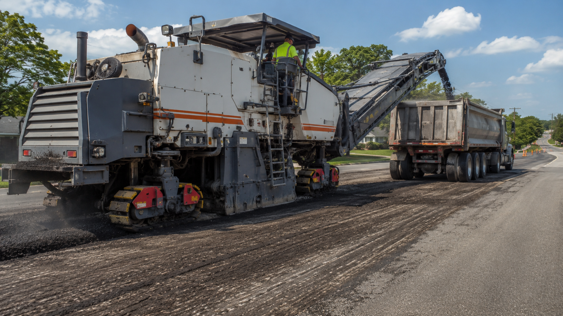asphalt milling and removal resurfacing process