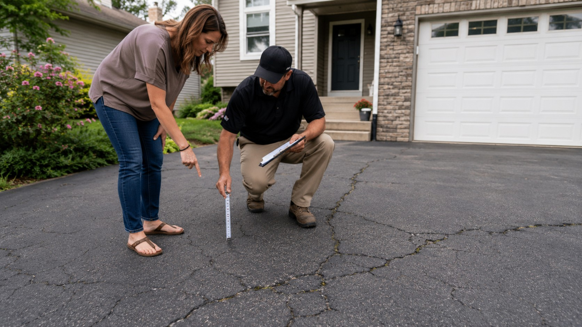 asphalt repair vs resurfacing driveway inspection Georgia